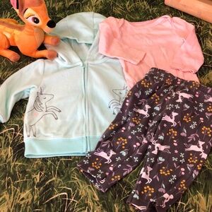 Baby Girl unicorn outfit 3-6M